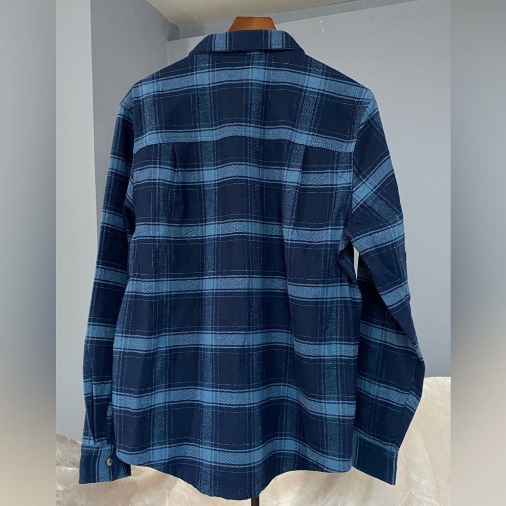 Navy Plaid Casual Button Down Shirt - Picture 2 of 5